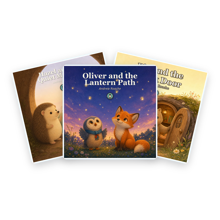 All thirty Lantern Path picture books shown together as a complete library.