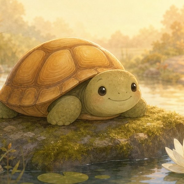 Bramble the Tortoise - a warm, friendly picture-book character portrait from Lantern Path Books.