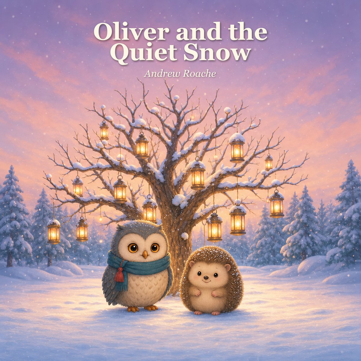 Oliver and the Quiet Snow - picture book cover by Lantern Path Books.