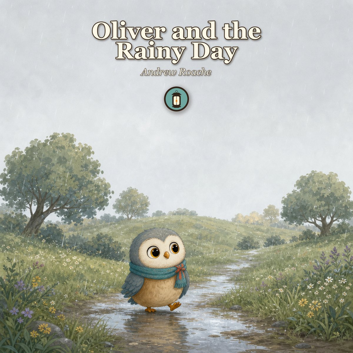 Oliver and the Rainy Day - picture book cover by Lantern Path Books.