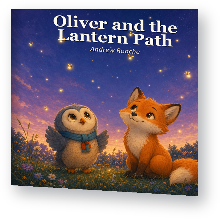 Oliver and the Lantern Path - picture book by Lantern Path Books, shown as a standing book.